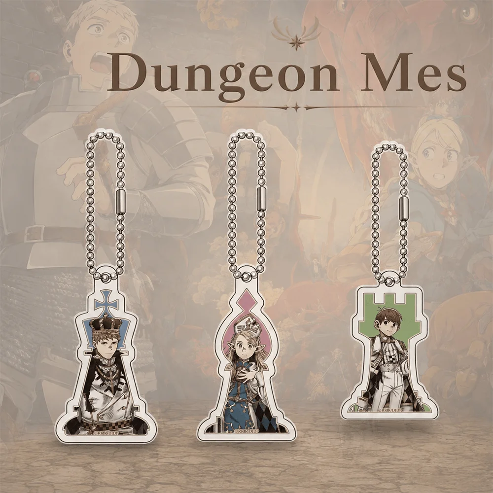 Delicious in Dungeon Laios Touden 6cm Acrylic Stand Keychain Chess Shape Anime Figure Bag Hanging Ornament Collectible