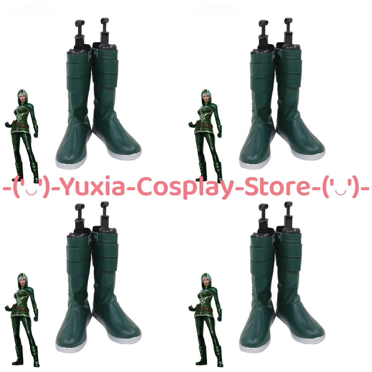 

Yuxiacosplay! Rogue Cosplay Shoes Anime Game Character Prop PU Leather Boots Halloween Carnival Party Costume