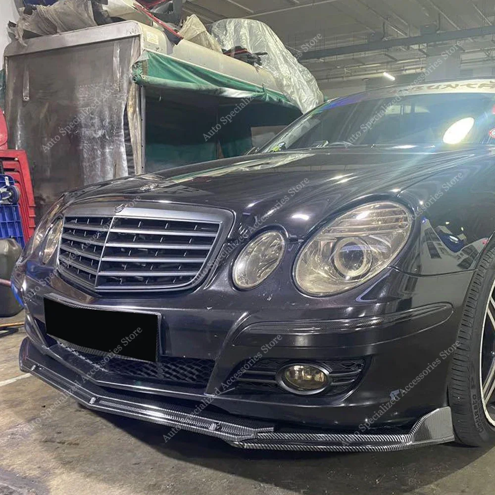 메르세데스 W211 S211 프론트 범퍼 립 스포일러 스플리터 디퓨저 E63 E500 E420 E350 E280 E200 2006-2009 LCI 바디킷 튜닝용