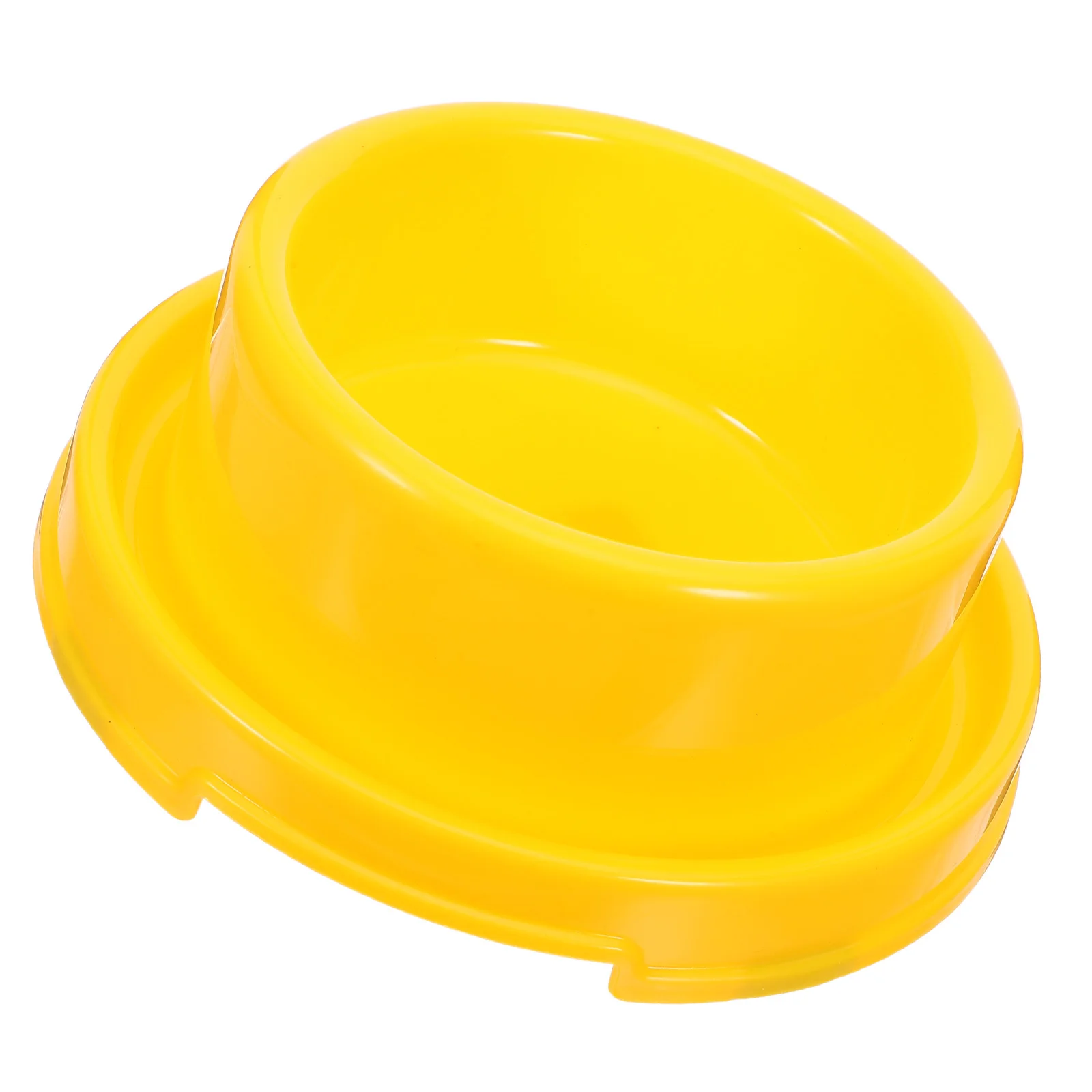 Anti-Ant Pet Food Bowl Yellow Thick Plastic Waterproof For Cat Dog Puppy Kitten Teacup Pets Cat Food Dog Feeding Bowls Pet