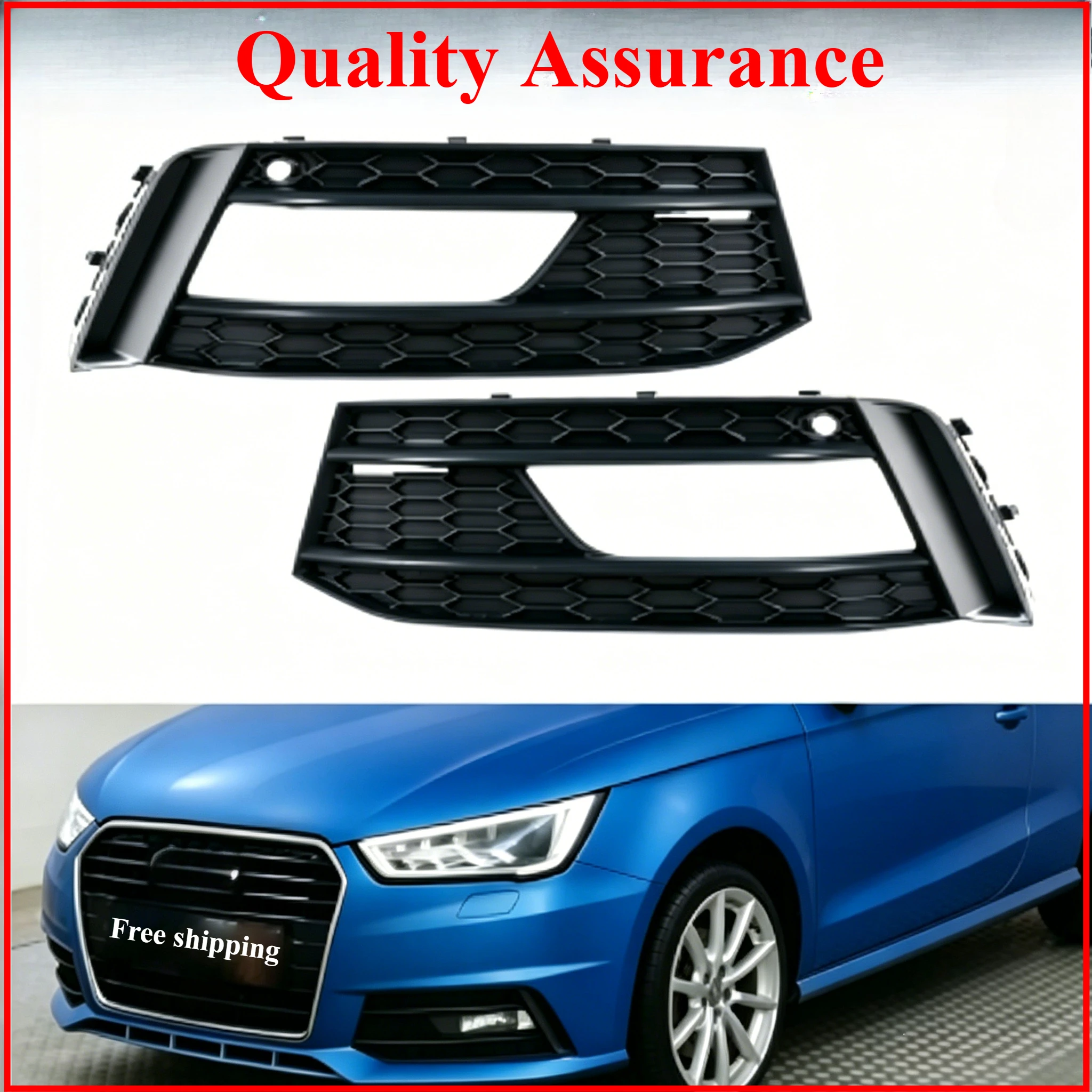 

For Audi A1 Sline S-line Sport 2016 2017 2018 Car Fog Light Frame Front Bumper 8XA807647A1RR 8XA807648A1RR Fog light bezel