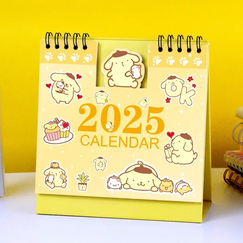 Sanrio Hello Kitty 2025 Calendar Desk Calendar Ornament Cartoon Kawaii Planner Agenda Daily Monthly Stationery Office Supplies