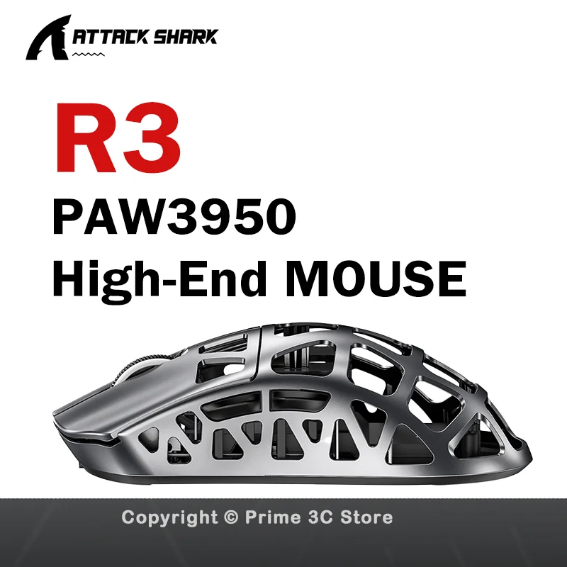

ATTACK SHARK R3 46g Ultra-Lightweight Magnesium Alloy Wireless Gaming Mouse PAW3395 26000DPI 8K Hz Tri-Mode Bluetooth 2.4G Wired