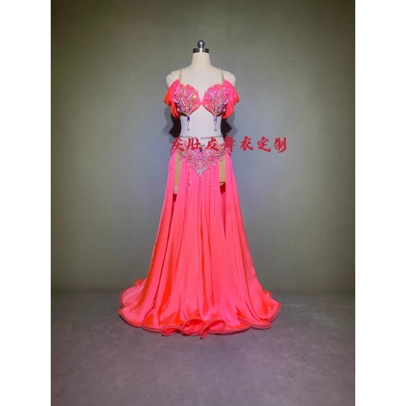 

Customized Belly Dance Clothes Performance Dress Belly Dancing Bra Elegant Large Swing Skirt Set Lesson Wear フットアクセサリー ベリーダンス
