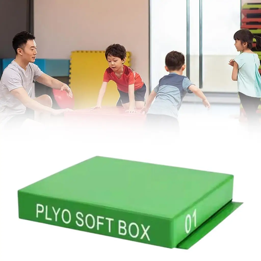 Kids Plyo Jump Box Soft Foam Fitness Step Platform Agility Conditioning Exercise Equipment for Home Training