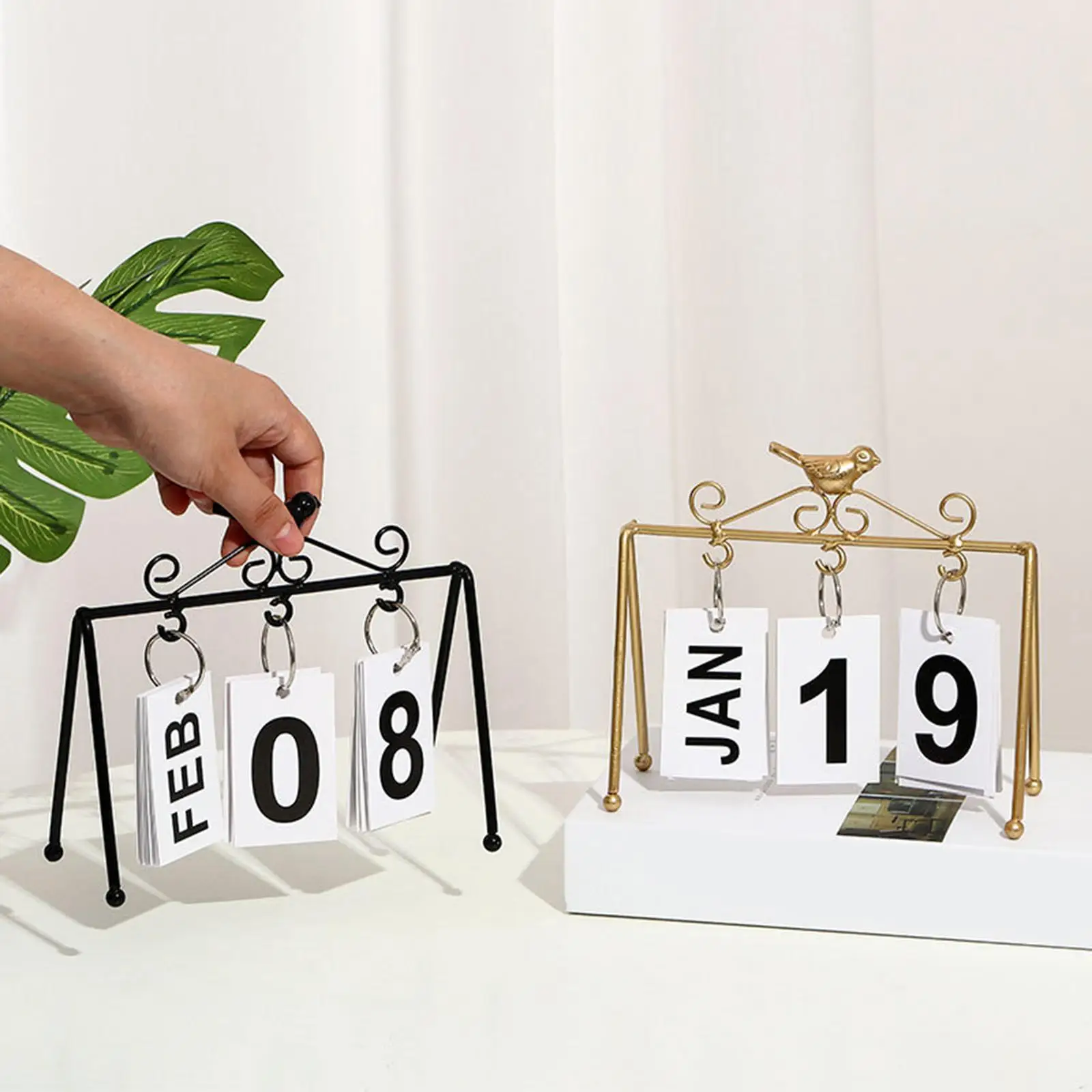 Perpetual Desk Calendar for Farmhouse, Desktop Calendar for Home