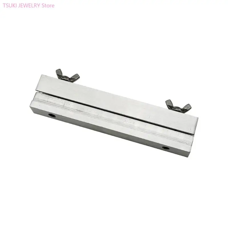 62KE Jeweler Workpiece Holding Clamp Fixture for Engraving and Stamping, Manual Wing Nut Grooved Bar Tool for Jewelry Work