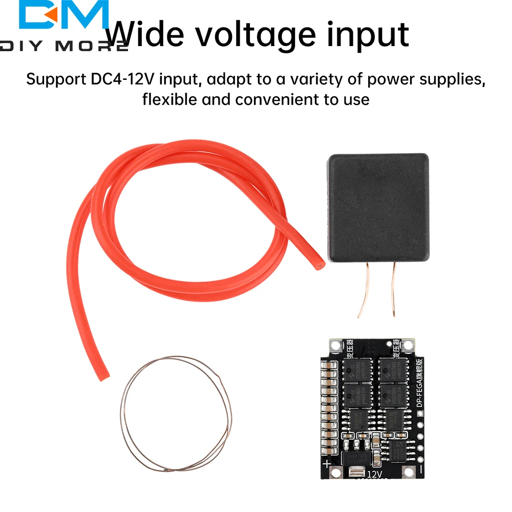 Módulo de bobina de ignição de arco de faísca, dc 4-12v para ac 15kv-20kv, módulo de alta tensão, placa de driver, transformador, isqueiro