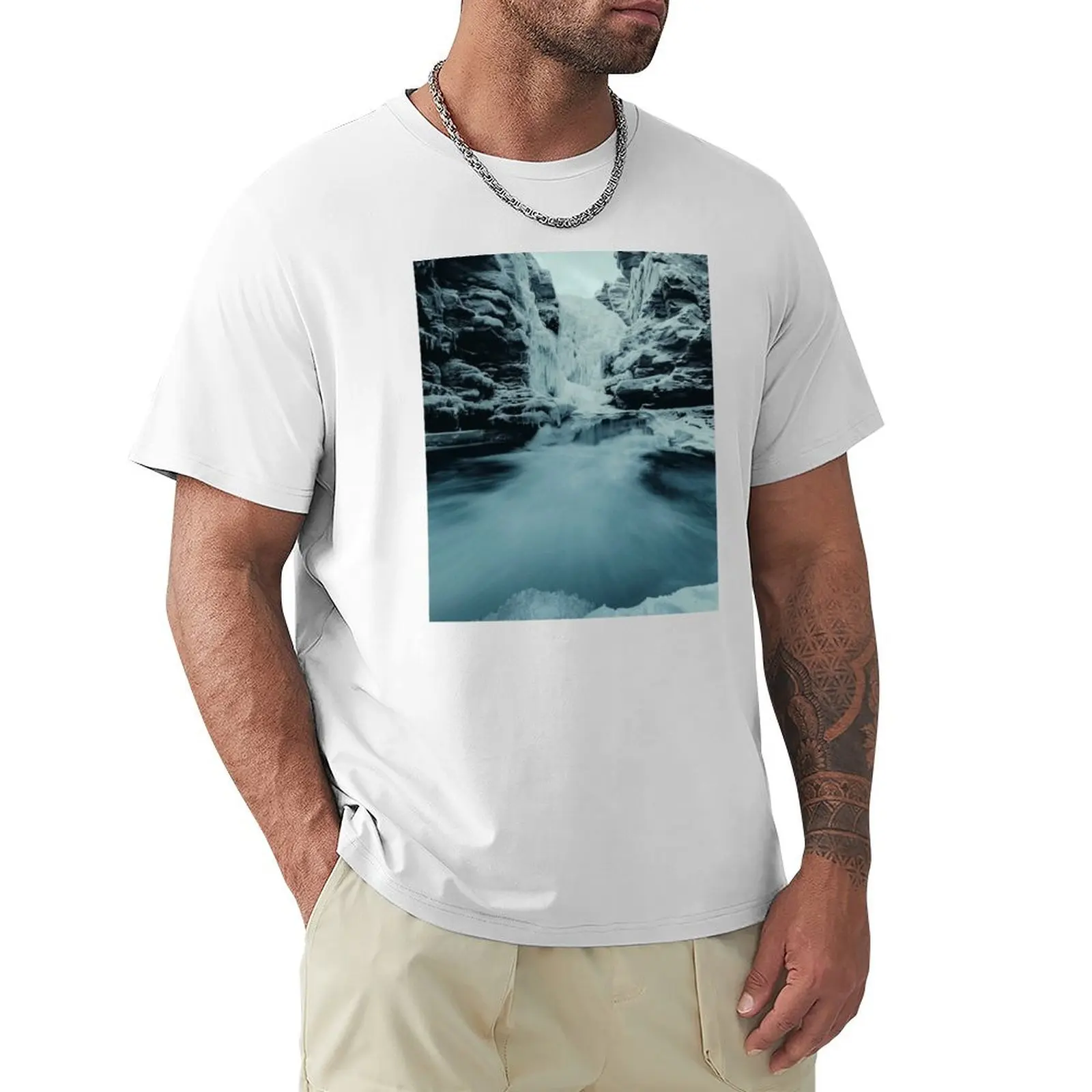 Wintermood Snowy River Mountains View T-Shirt cute tops oversized Short sleeve tee men