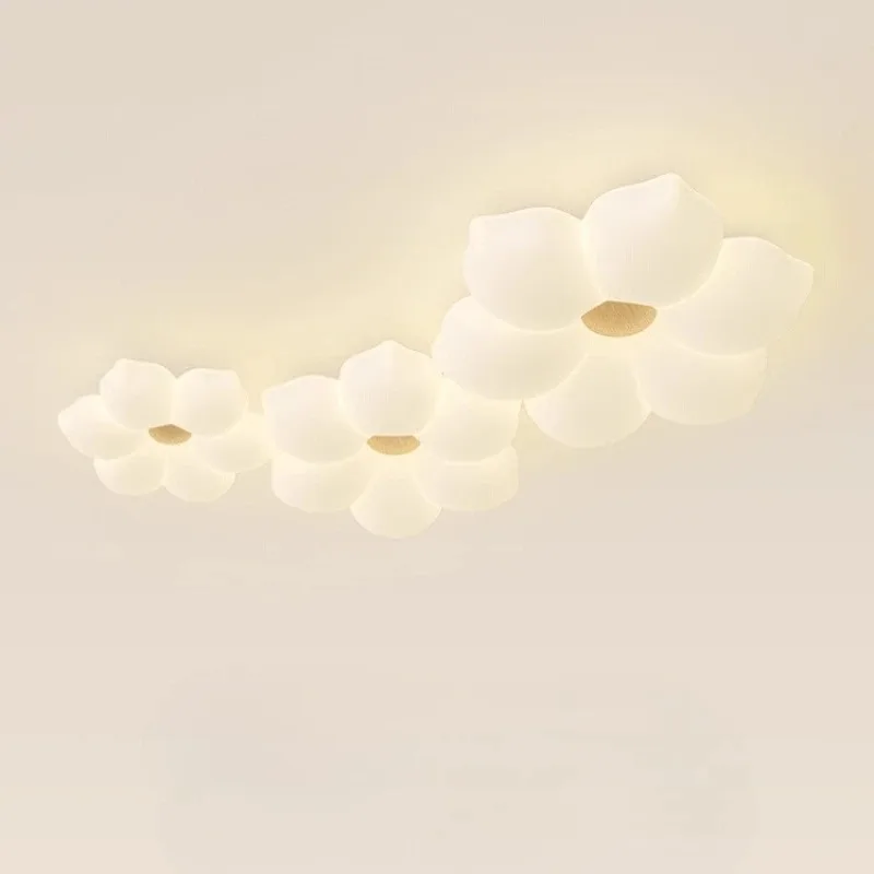 French Creamy Style Iron Flower Ceiling Lights Eye Protection Creative Personality Warm and Romantic Dining Hall Kitchen Parlor