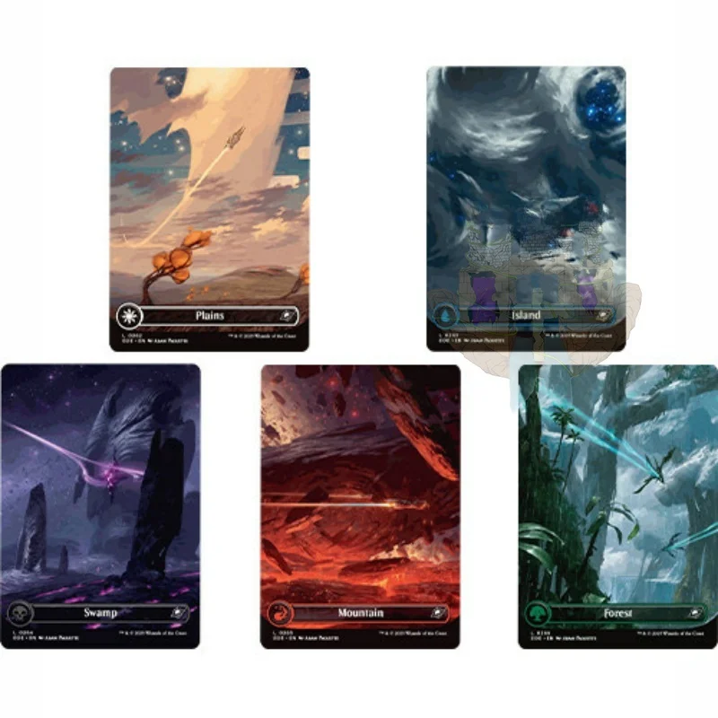 

Engli Edition Plane Island Swamp Mountain Forest Void Border Large Painting Basic Iron Trading Card Game