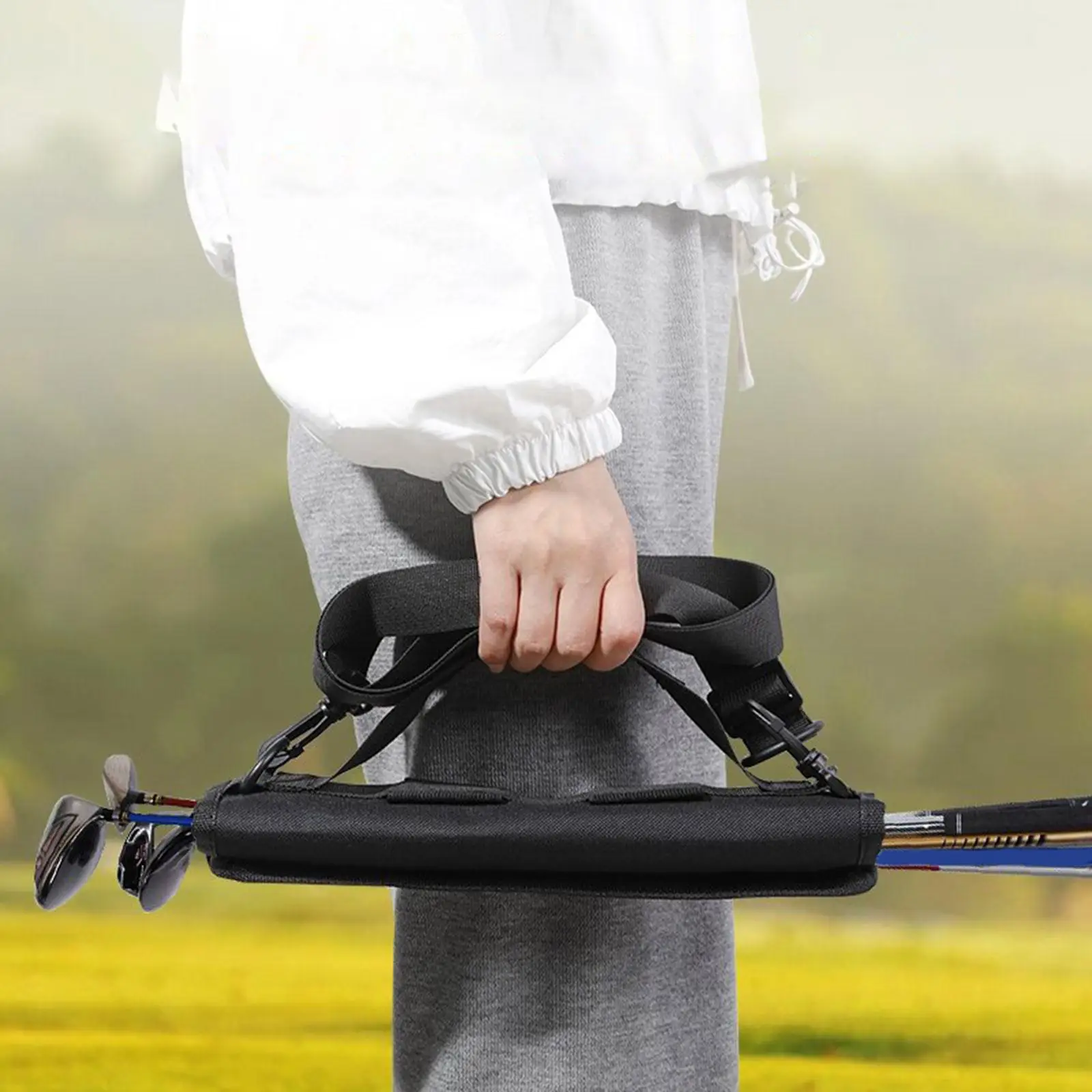 

Golf Club Bag with Adjustable Strap Lightweight Organizer Mini Carrier Bag for Golf Course Practicing Women Men Golf Training
