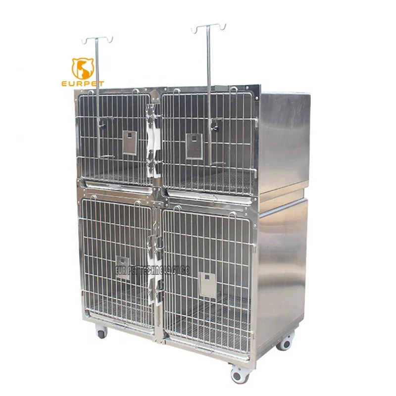 EUR PET On Sale Veterinary Combination Cages Large Folding Modular Dog House Veterinary Equipment With Tray And Meshes