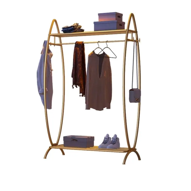 Eingang Metall Kleidung Rack Faltbare Flur Gold Bad Kleiderbügel Wohnzimmer Multifunktionale Perchero Möbel Hause