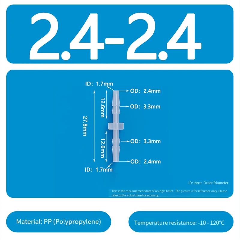 Plastic Variable Diameter Two-way Direct Through Hose Connector water pipe Adapter Head Becomes larger and Smaller Pagoda 6-12mm