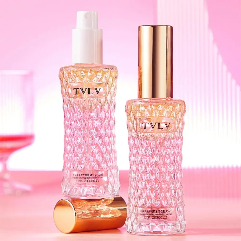 

45 мл 2 в 1 Восстанавливающий уход за волосами Essential Oi Глубокое разглаживание Освежающий грубый прочный удобный спрей и ﻿ Очиститель кожи головы R4K4