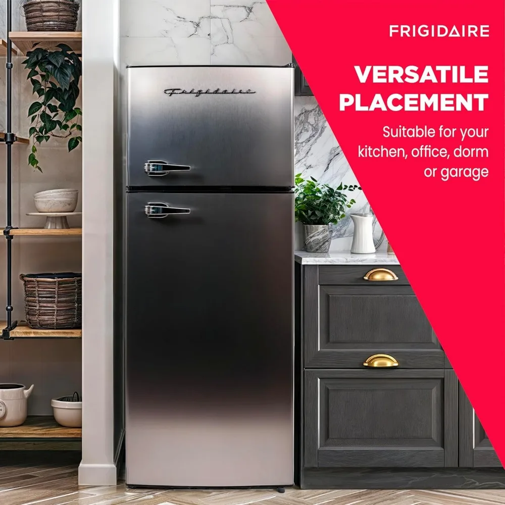 NEW Frigidaire EFR751 2 Door Apartment Size Refrigerator/Freezer Combo,7.5 cu ft,Platinum Series,Stainless,22.4"Dx21.5"Wx55.5"H