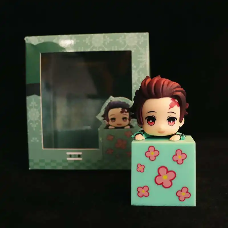 شيطان القاتل قيلولة نمط صندوق الشكل مجموعة Tanjiro Zenitsu Inosuke Q Chibi جمع الجيل 1 و 2 نموذج صندوق أعمى