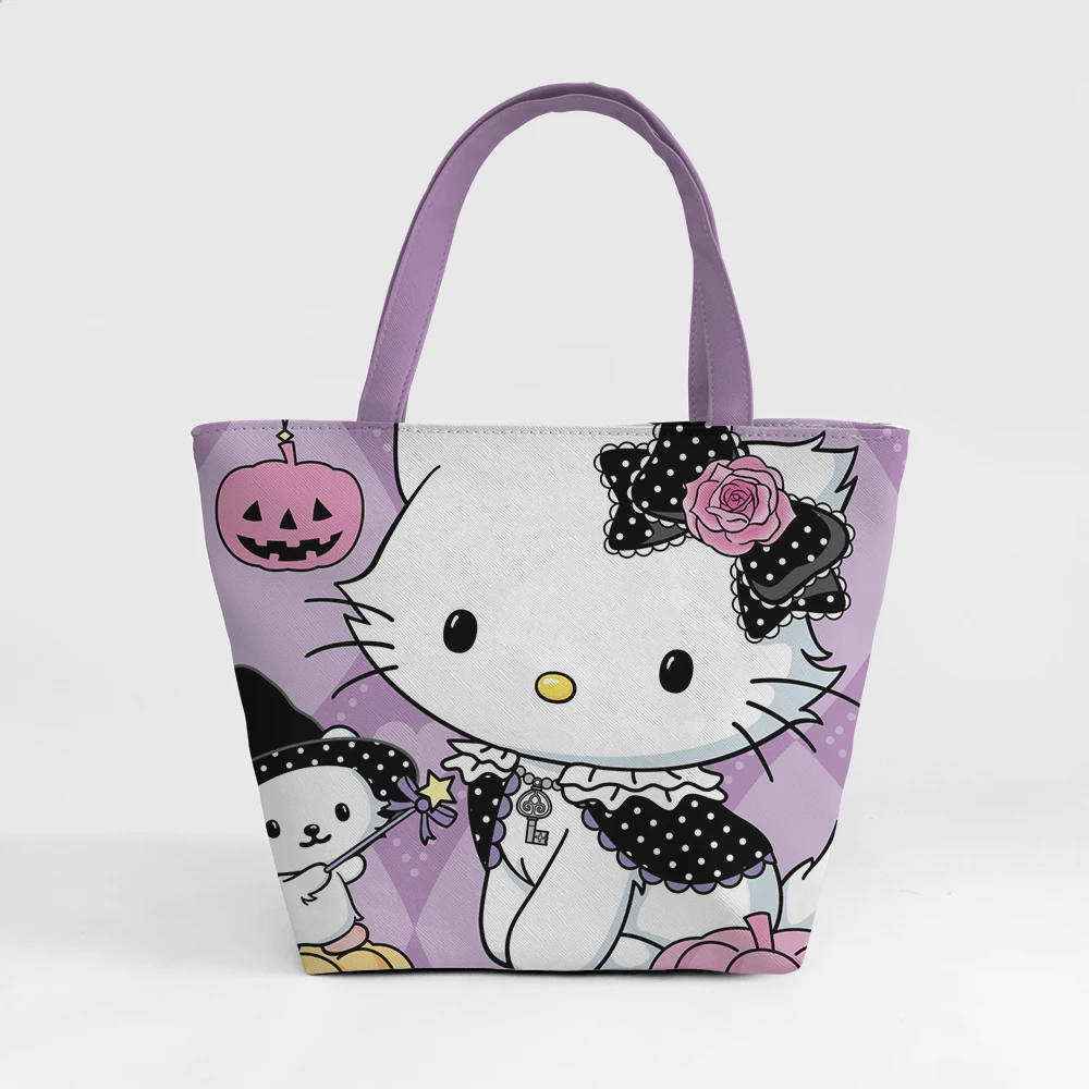 KT Cat Halloween H5541 Fashion Anime Shoulder Bags PU Casual Handbag Cartoon Tote kids Girl Gift