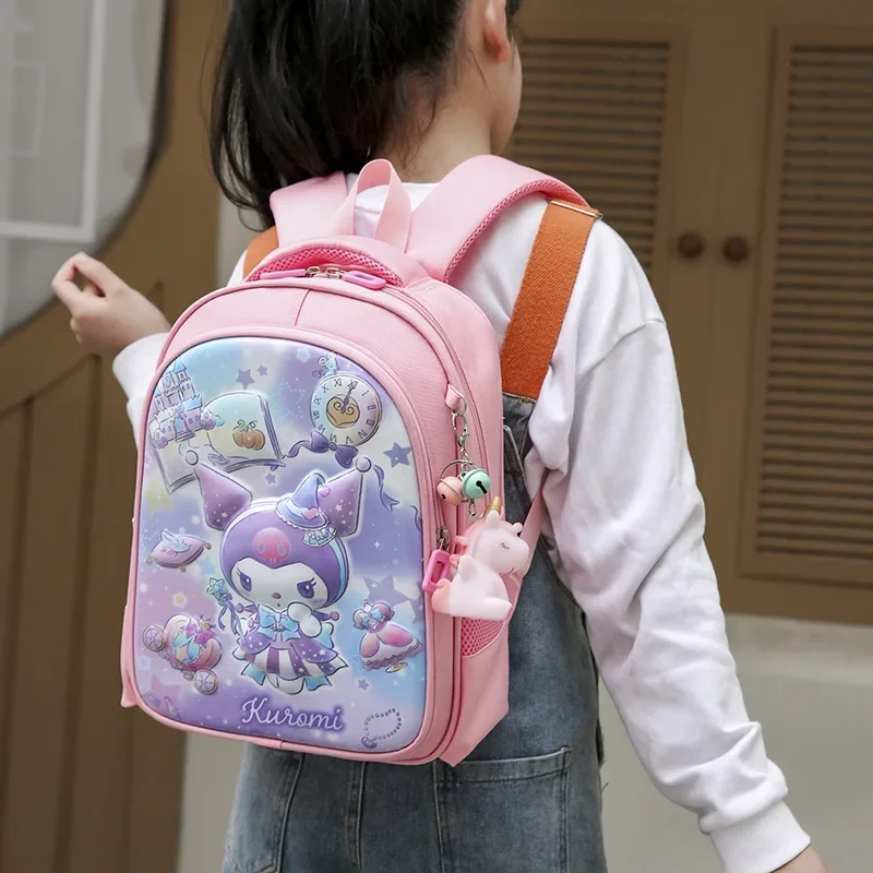 Sanrio Kulomi's new breathable childlike student schoolbag, girls' spine protection and burden reduction, cute backpack.