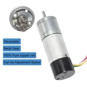 Encoder Metal Gearmotor 12V DC High Speed 300RPM Gear Motor with Encoder for Arduino and 3D Printers