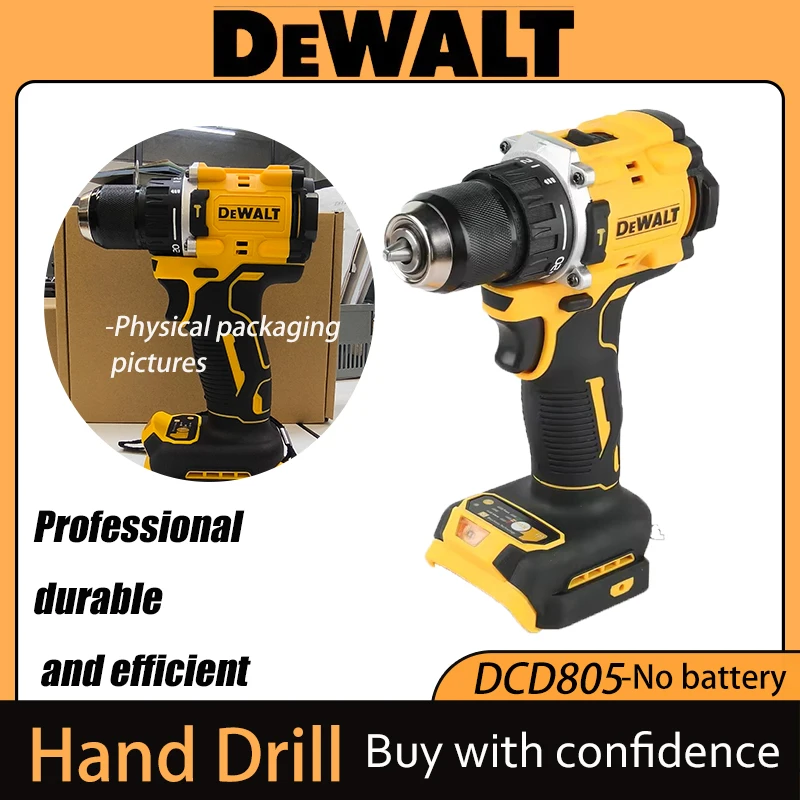 

DEWALT DCD805 20V MAX Cordless Hammer Drill Driver: 1/2 in Chuck, Bare Tool for Rechargeable Power（no battery)