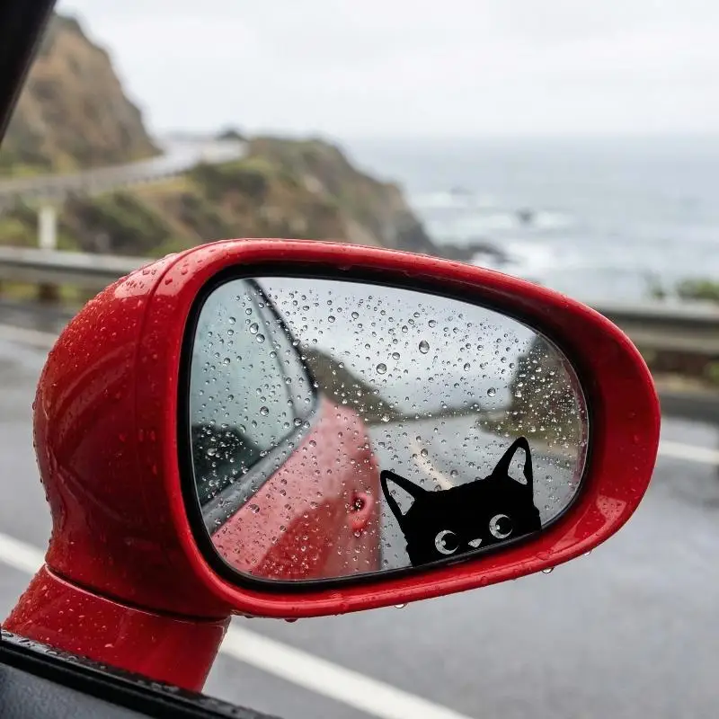 Cat Peeker Decal, Car Decal, Black Cat Peeker Sticker, Blank Button, Vinyl Decal, Car Stickers, Vinyl Stickers, Eject Sticker