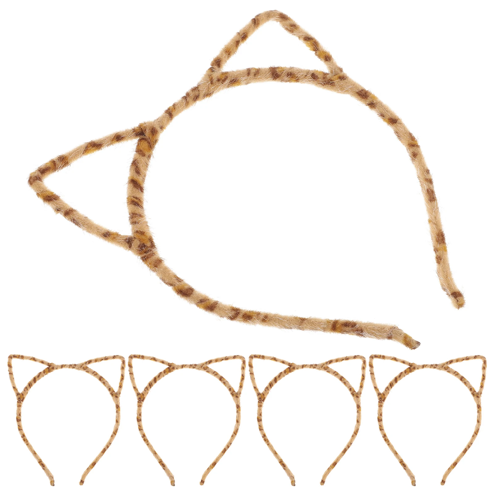 

5 Pcs Cat Ear Headb Wired Hairb for Women Girls Adjustable Ears Headb s Party Prom Costume Accessories Lace Wire Trim