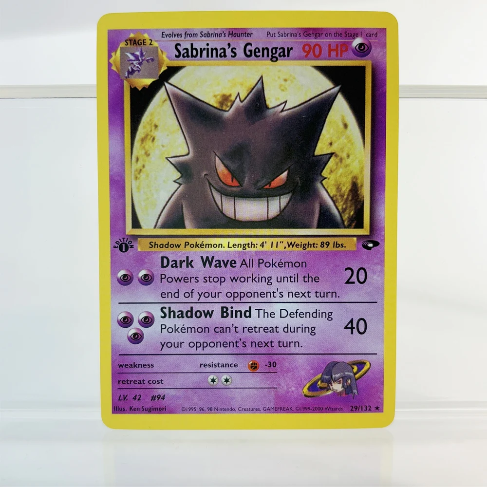 PKM Folien-Trinkkarte GENGAR&MIMIKYU GX DARK GENGAR Hobbys Spielesammlung Kampf Das beste Geschenk PTCG-Karte