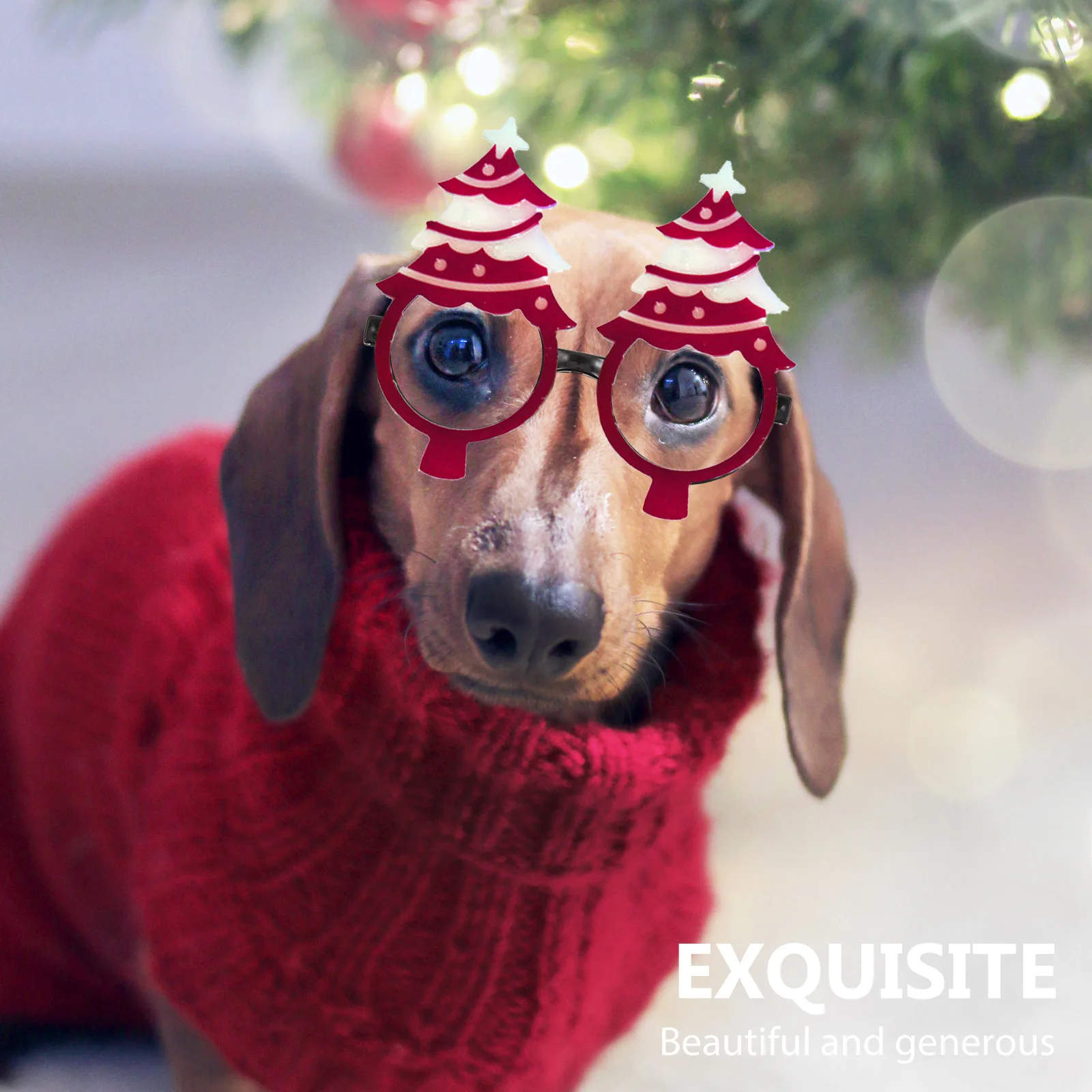 

1Set Reusable Silicone Glasses Mold DIY Christmas Tree Eyeglasses Maker for Epoxy Crafting Smooth Surface Multiple Uses