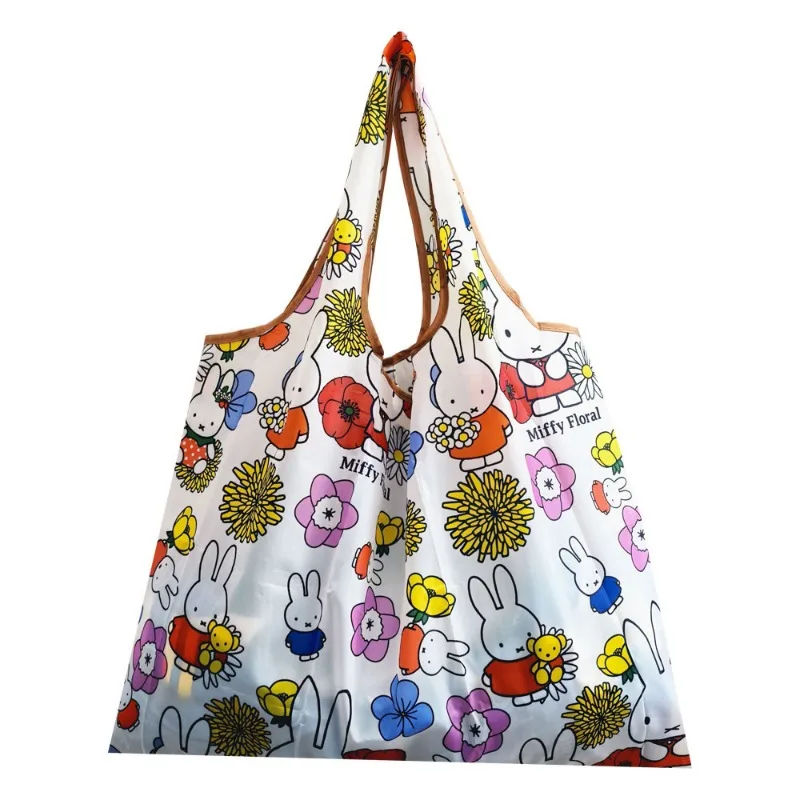 Miffy Reusable Cute Handbags Men Women Shopping Bag Cartoon Anime Graphic Print Portable Large Capacity Handbag Party Gifts New