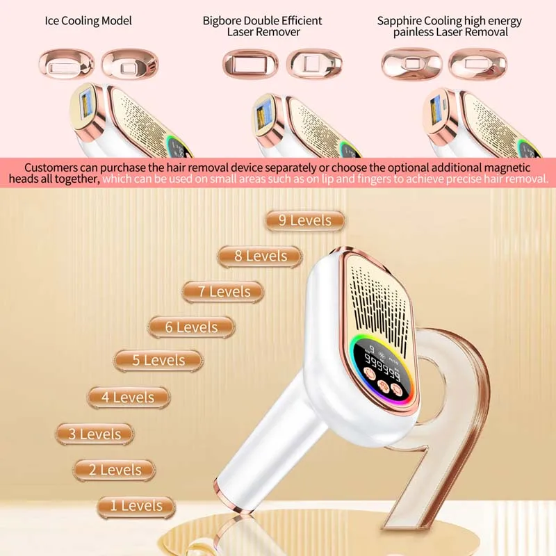 New Trending Hair Removal Device Ice Cooling Painless Permanent Hair Reduction Epilator Home Use for Women Men