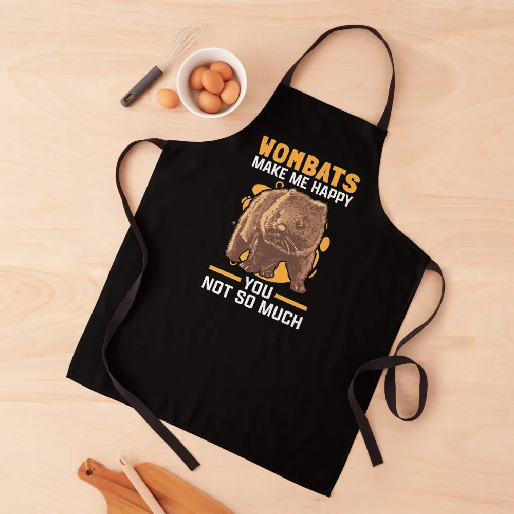 Wombats make happy marsupial wombat Apron useful gadgets for home kitchen utensil Apron