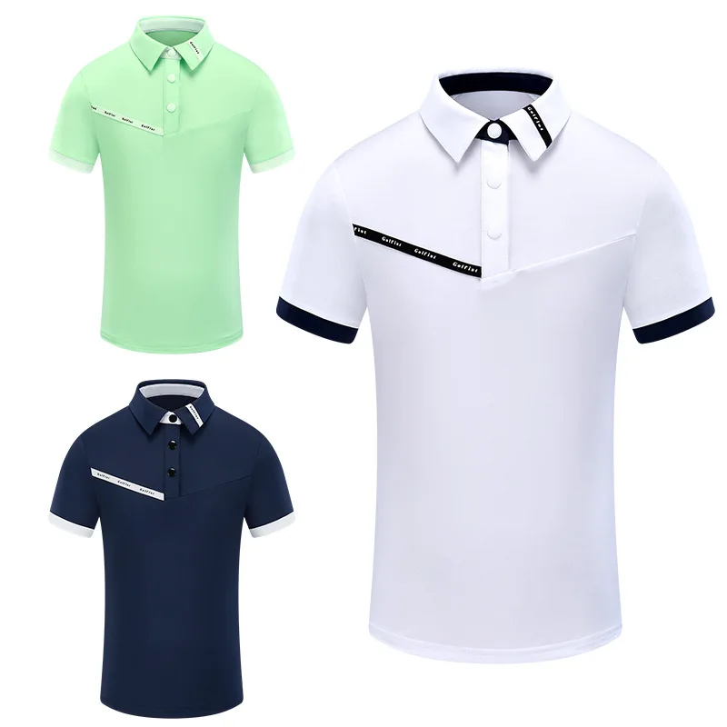 

New Summer Golf Clothing Children's and Youth Top Quick Drying T-shirt Boys and Girls Short Sleeves Outdoor Sports Clothing