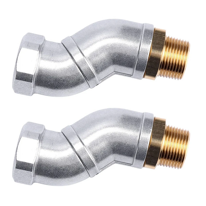 2Pcs 3/4 Inch Fuel Hose Swivel 360 Rotating Connector For Fuel Nozzle Multi Plane Fuel Plane Swivel