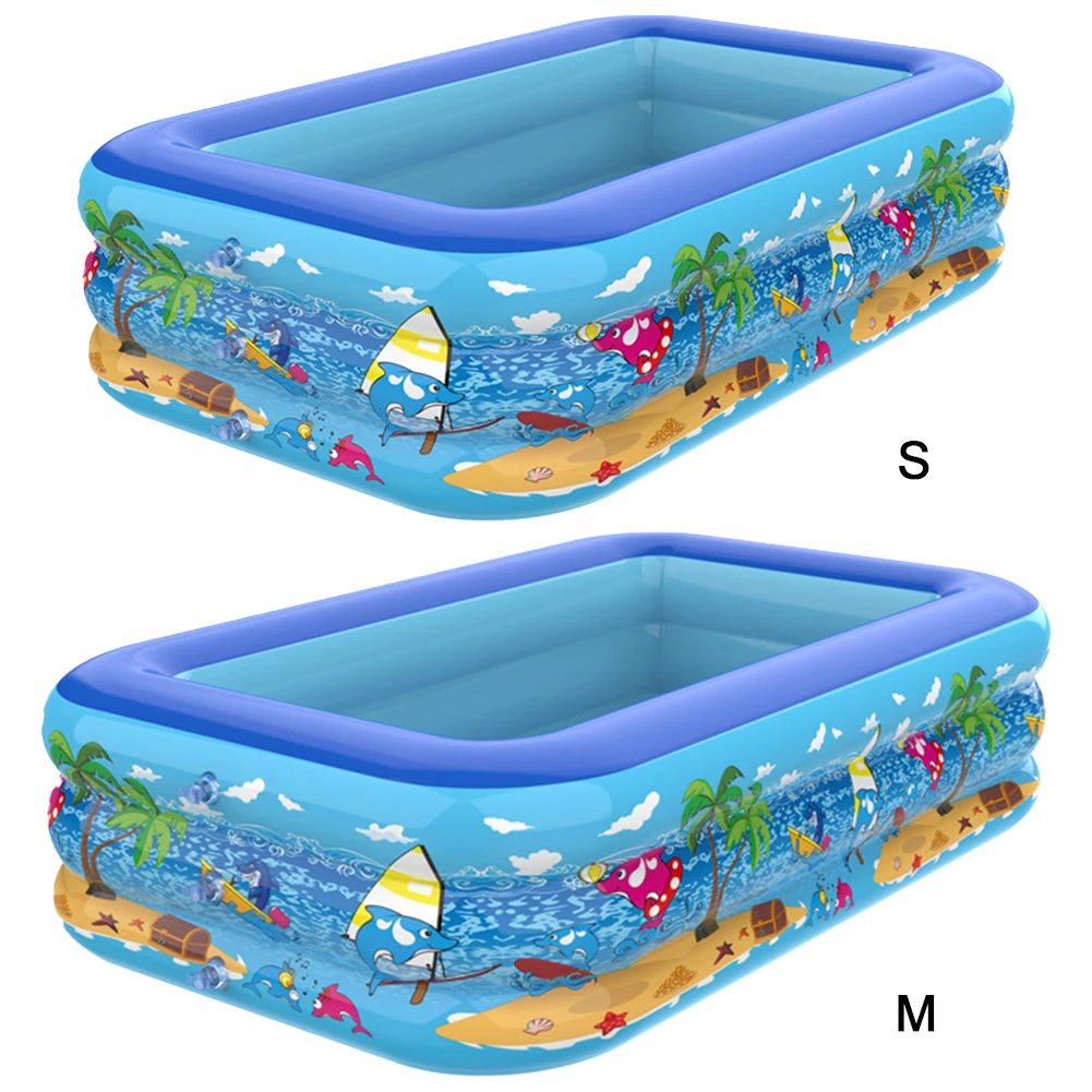 Inflatable Swimming Pool Cartoon Pattern Framed Swimming Pool Baby Bath Bathtub for Summer Outdoor Indoor