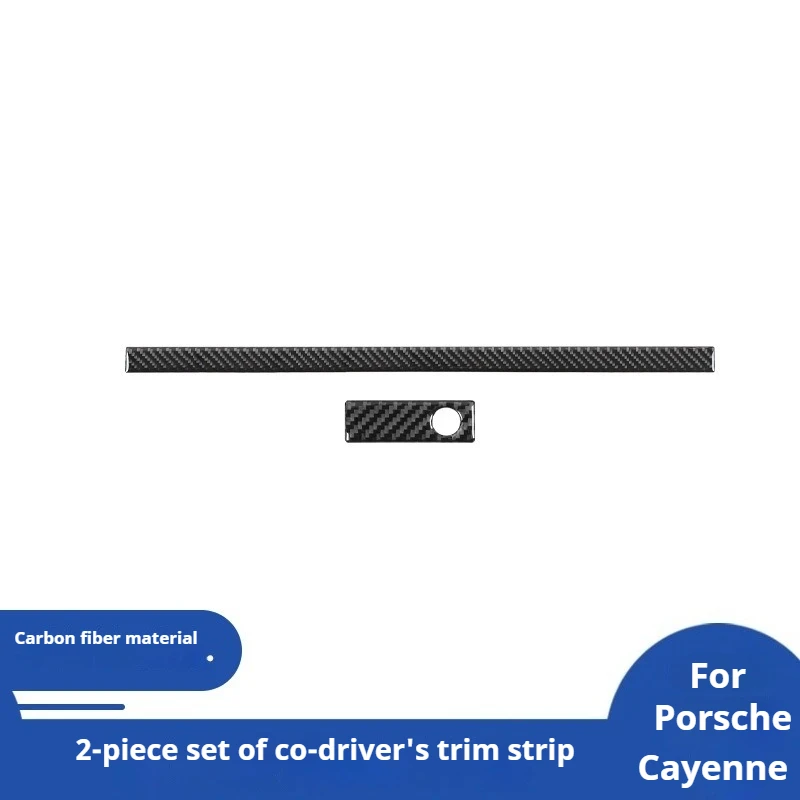 

For 03-10 Porsche Cayenne Cayenne Carbon Fiber Co-pilot Decorative Strip Decorative Sticker Interior Modification