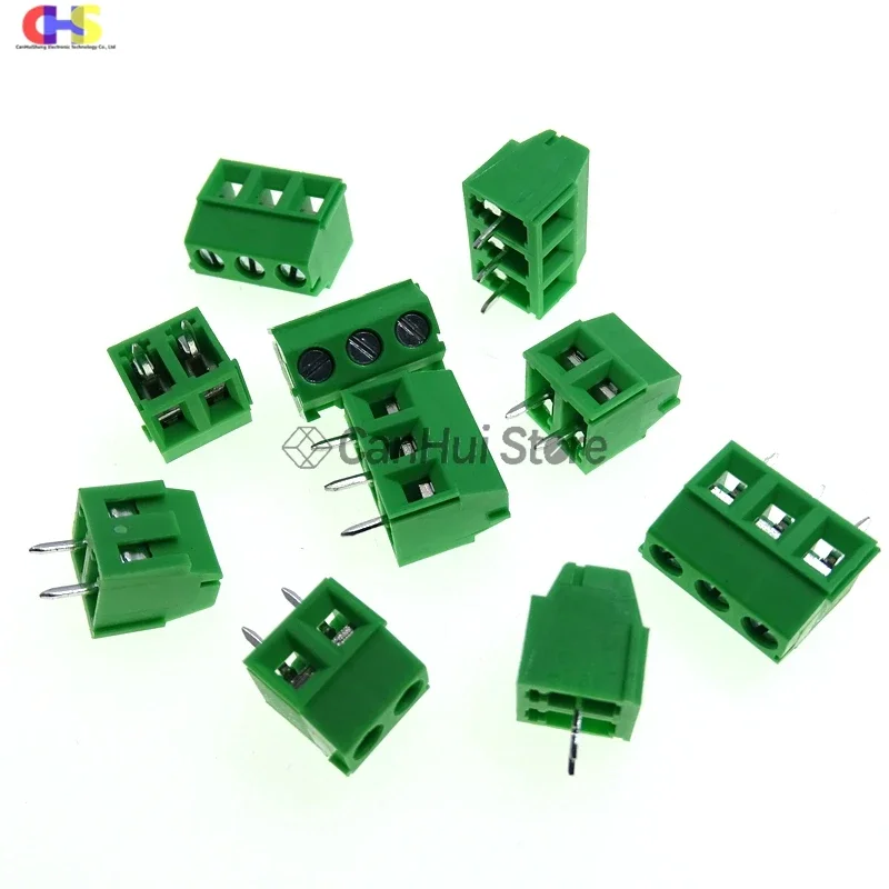 100pcs KF128L 3.81MM 2P 3P KF124-2PIN 3PIN 3.81MM Pitch PCB Screw Terminals Blocks Connector 300V10A Wiring Terminal Spliceable