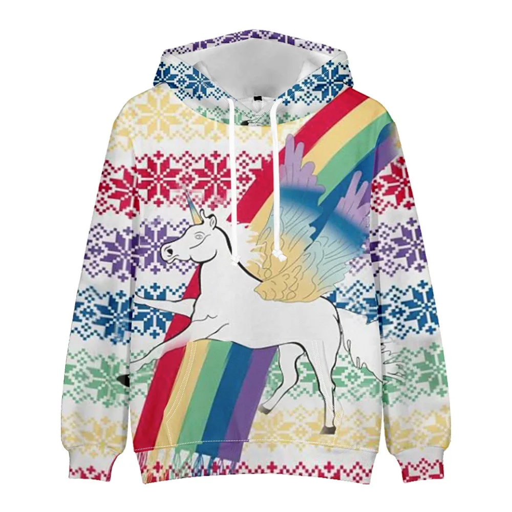 Hip Hop Popular Comfortable Rainbow Unicorn 3D print Hoodies Sweatshirts Men/Women Sweatshirt Adult/Child Casual Pullovers