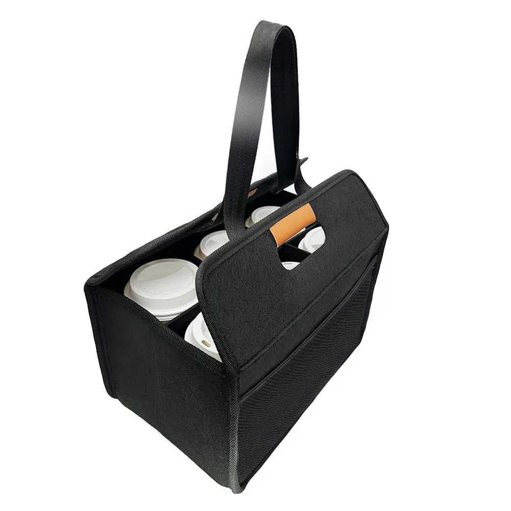 

Sturdy Foldable Cup Holder with Drawstring Design for Safe Transport of Various Drinks Including Coffee Juice and Beer