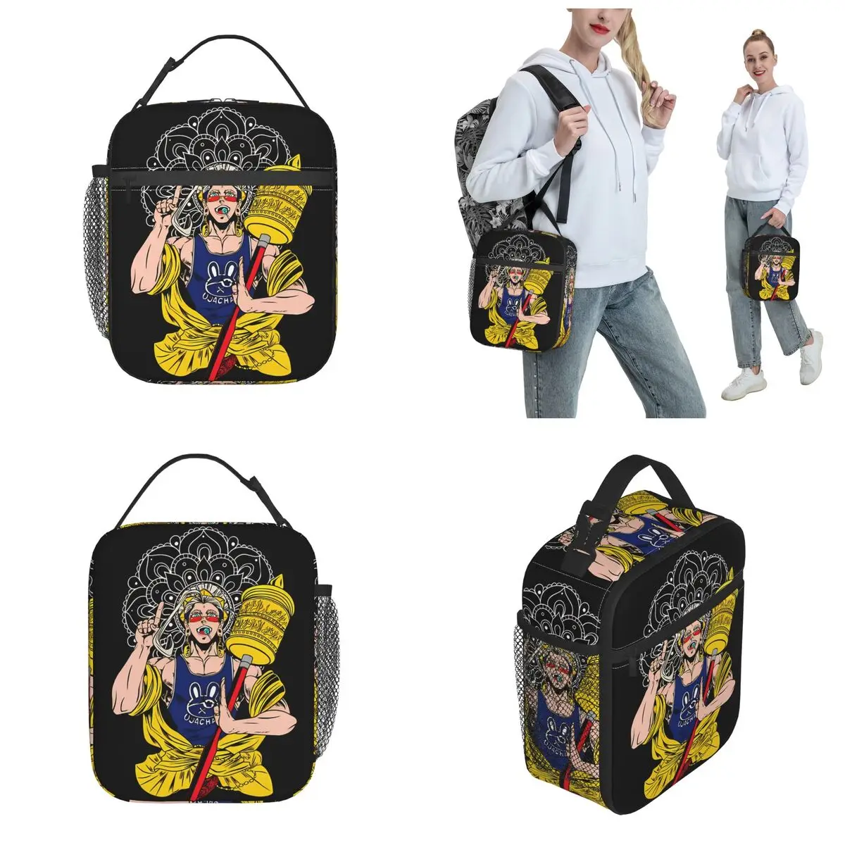 Shaka Buddha Record Of Ragnarok Insulated Lunch Bag Cooler Bag Reusable Meal Container Leakproof Tote Lunch Box Bento Pouch