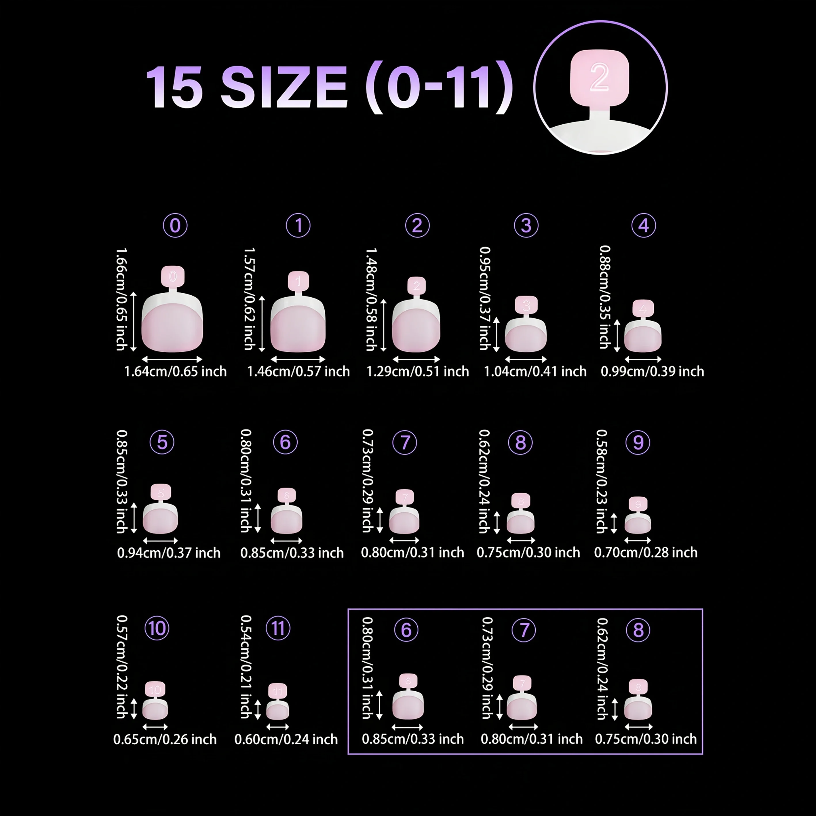 60/120/240 stuks acryl teennagels, veelkleurige/roze en nude Franse teennageltips, in M- en S-maten