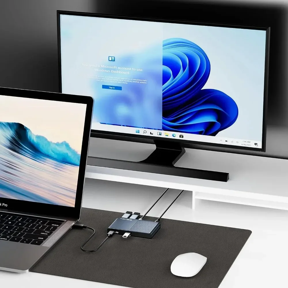Imagem -05 - Acasis-estação de Ancoragem Thunderbolt Usb4.0 40 Gbps Hub em Deck tipo c 8k @ 60hz Saída de Vídeo pd Carregamento para Macbook Pro Ipad