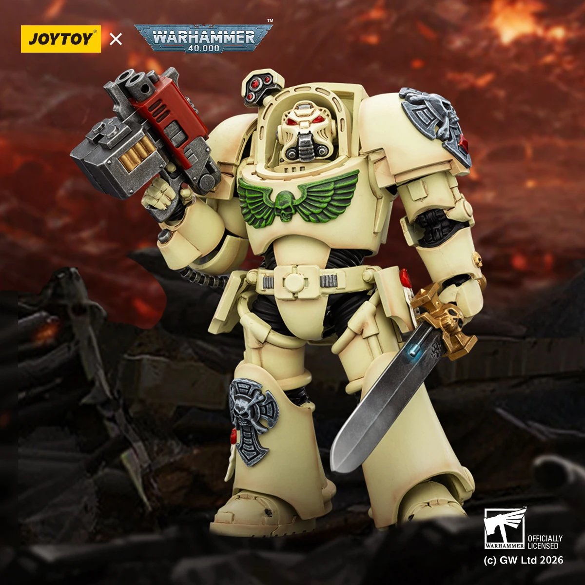 JOYTOY Warhammer 40k 1: 18 Dark Angels Deathwing Terminators view 2