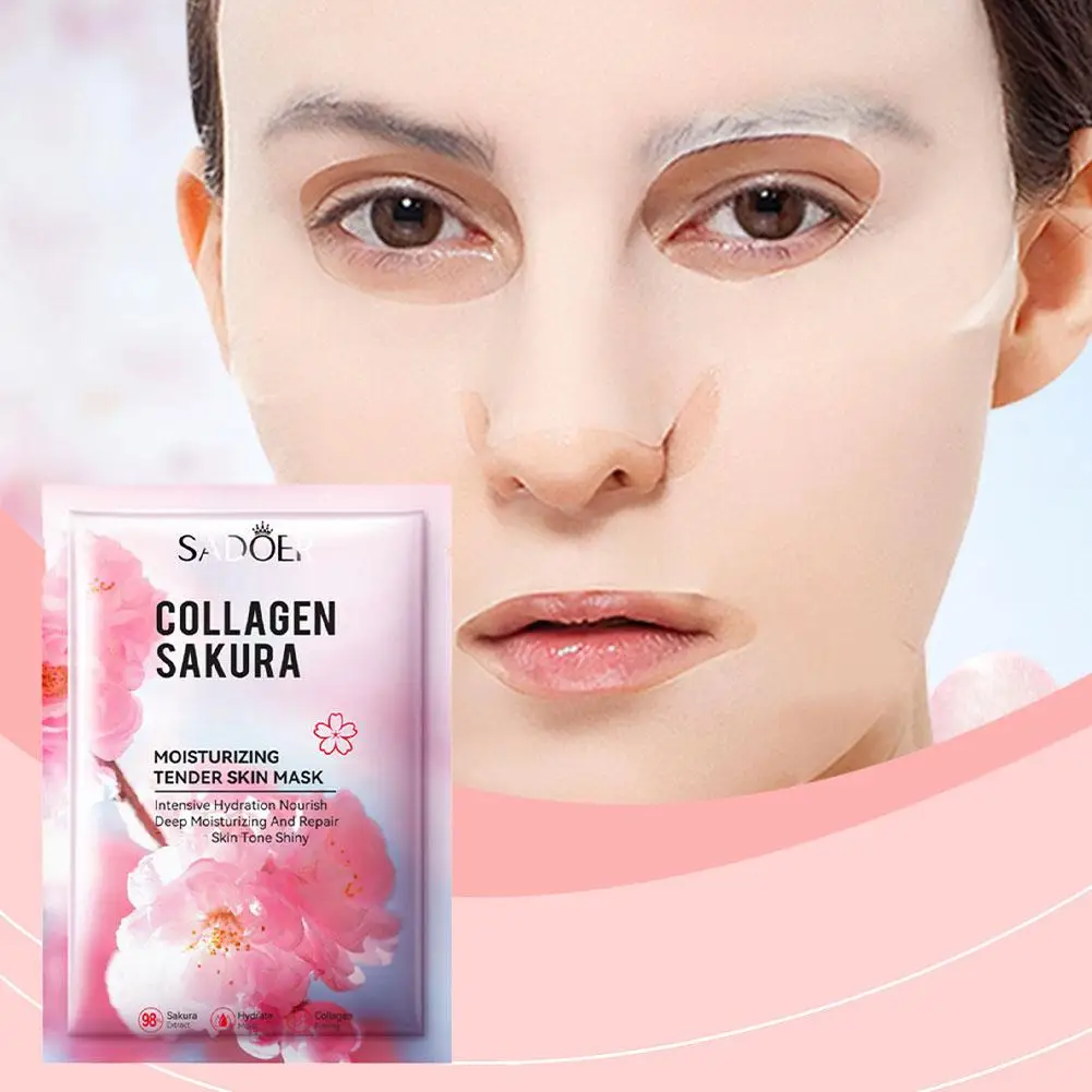 Collagen Sakura Face Skincare Moisturizing S Sheet Firming Hydrating Face Brightening K0k4