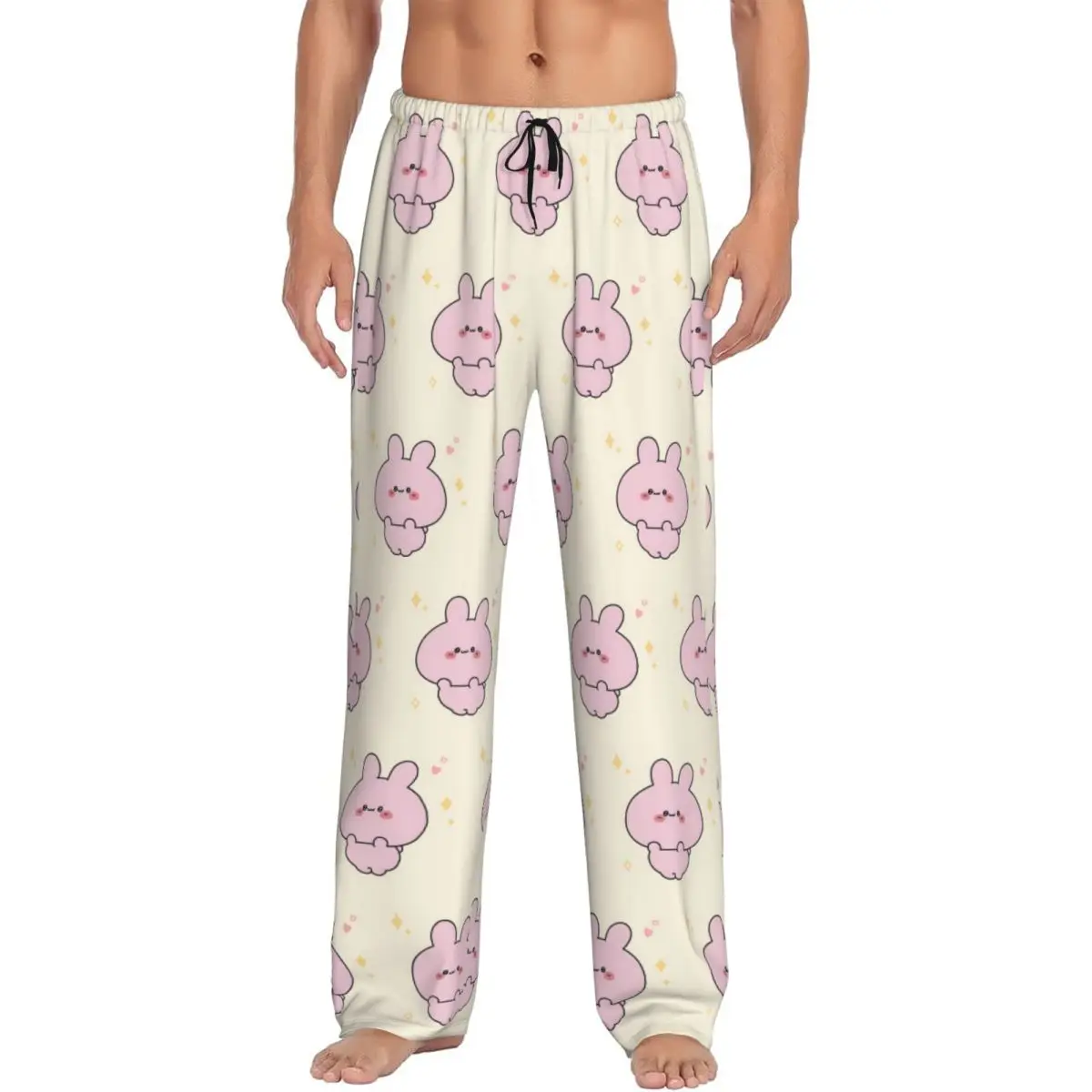 

Custom Men's Asamimichan Pajama Pants Print Cute Rabbit Sleep Sleepwear Bottoms with Pockets