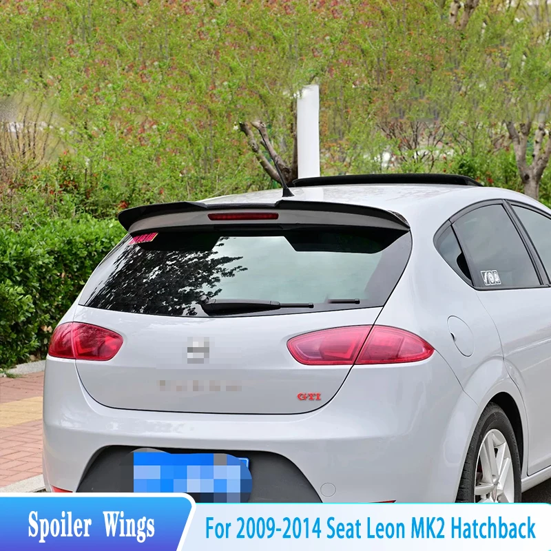 

MK2 spoiler For 2009-2012 Seat Leon MK2 Rear Roof Spoiler Wings ABS Material Black Car Parts Tuning Body Kit Accessories Styling