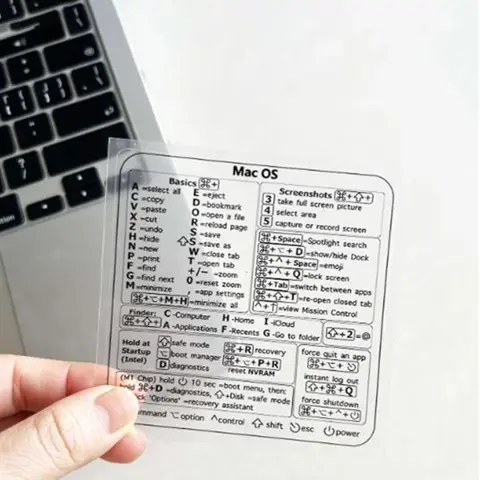 Un article (1 pièce) ​ ​ Autocollants de raccourcis pour clavier MacBook - Améliorez votre productivité, gestion des applications facile, résolution des problèmes technologiques pour les ordinateurs portables Apple ​ ​