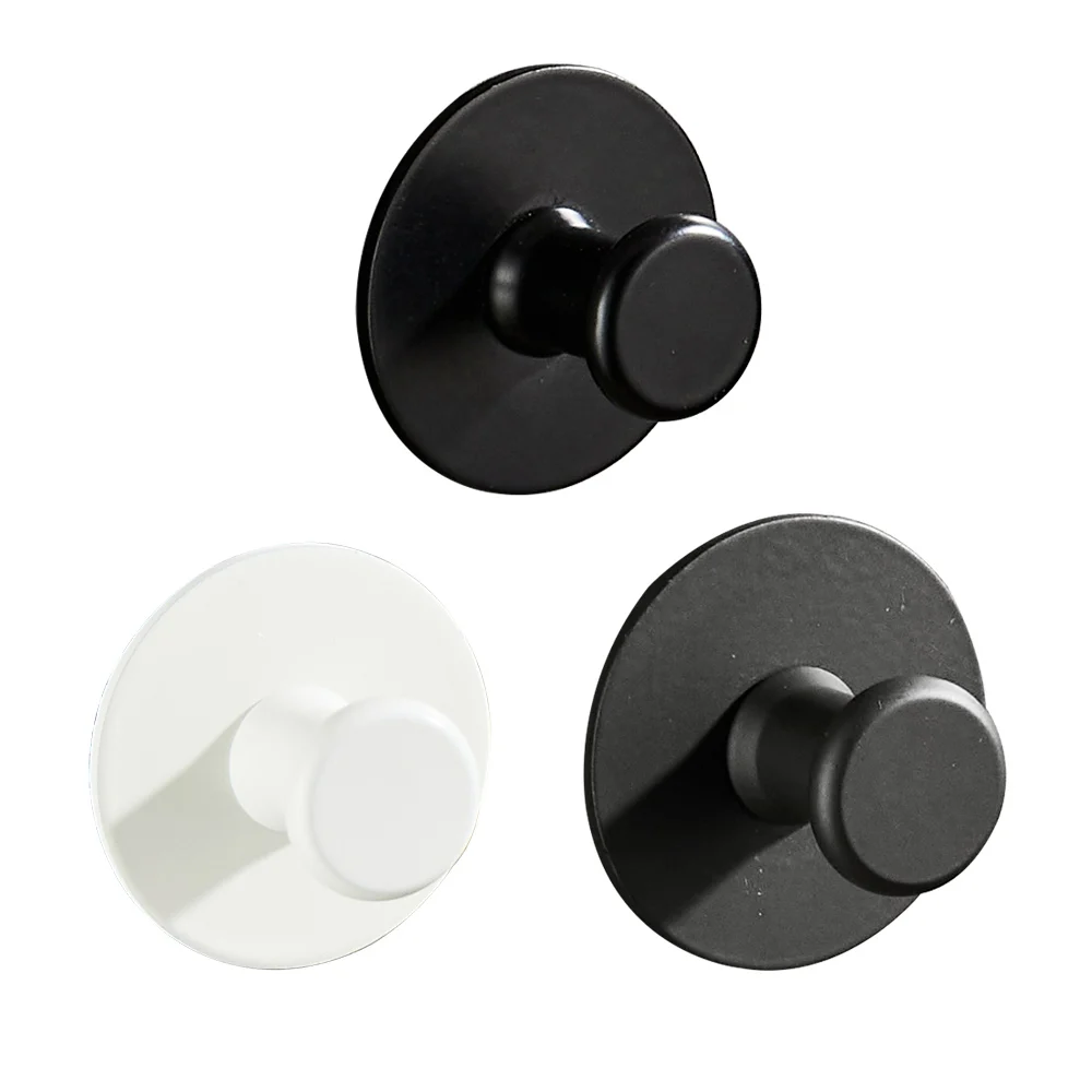 Ganchos de toalla autoadhesivos de acero inoxidable 304, ganchos de pared adhesivos para el hogar, abrigo, bata, accesorios de organización de baño, 1/3/5 Uds.