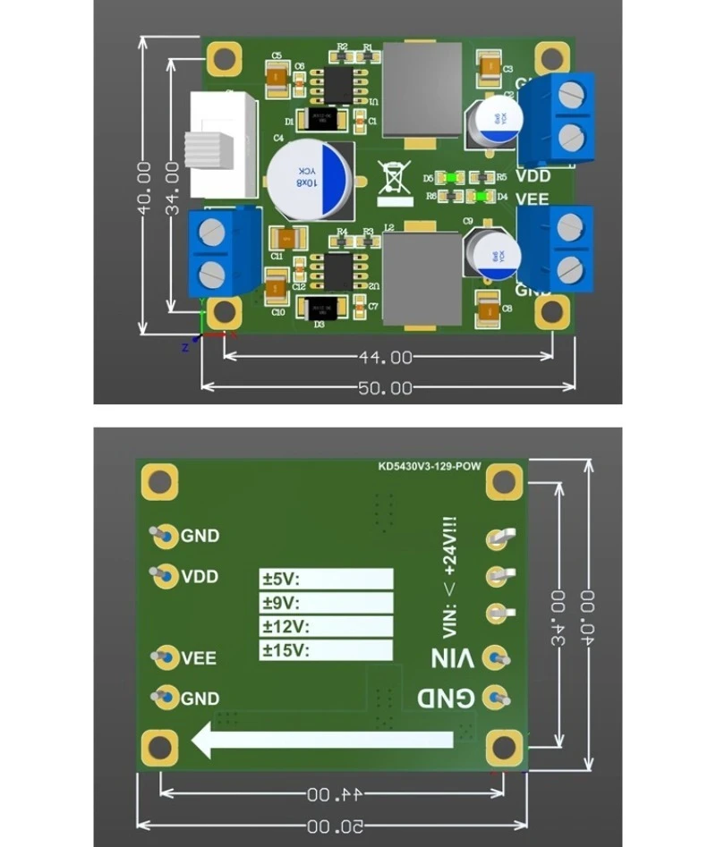 TPS5430 تحويل موفر طاقة تنظيمي وحدة واحدة إلى مزدوجة إمدادات الطاقة إيجابية سلبية محول جهد كهربي 5/12/15 فولت الناتج #6